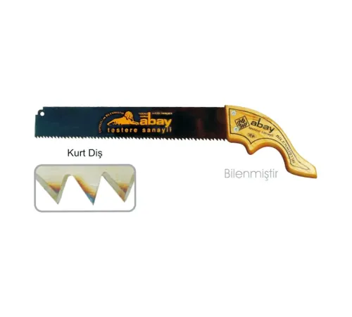 Abay Kurt Diş El Testere 38 cm - Ahşap Sap