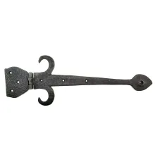 Antika Tarz Dekoratif Pirinç Kuyruklu Çanak Menteşe - 137x390 mm, Oksit