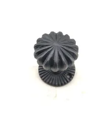 Antika Tarz Dekoratif Pirinç Açarlı Kapı Babası - 50mm, Oksit
