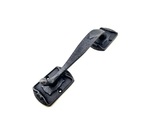 Antika Tarz Dekoratif Pirinç Ayak Tip Büyük Kapı Çekme Kolu - 220x50mm, Oksit