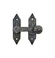 Antika Tarz Dekoratif Pirinç Kapı, Pencere Mandalı - 86x72 mm, Oksit