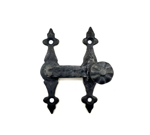 Antika Tarz Dekoratif Pirinç Kapı, Pencere Mandalı - 82x65 mm, Oksit