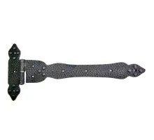 Antika Tarz Dekoratif Pirinç Kuyruklu Yönlü Dövme Menteşe - Battal, Oksit