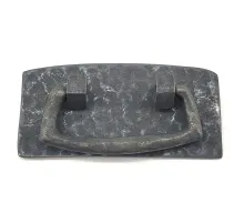 Antika Tarz Dekoratif Pirinç Otantik Dövme Kapı Kulbu - 45x90 mm, Oksit