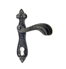 Antika Tarz Dekoratif Pirinç Mevlana Oda Kapı Kolu - 228x48 mm, Oksit