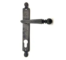 Antika Tarz Dekoratif Pirinç Misket WC Banyo Kapı Kolu - 245x34 mm, Oksit