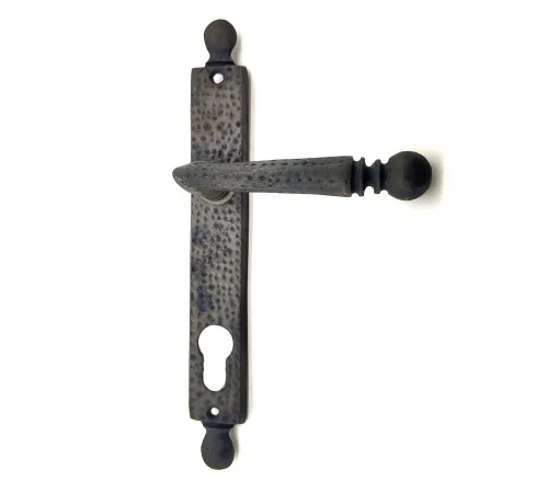 Antika Tarz Dekoratif Pirinç Misket WC Banyo Kapı Kolu - 245x34 mm, Oksit Antika Tarz Dekoratif Pirinç Misket WC Banyo Kapı Kolu - 245x34 mm, Oksit