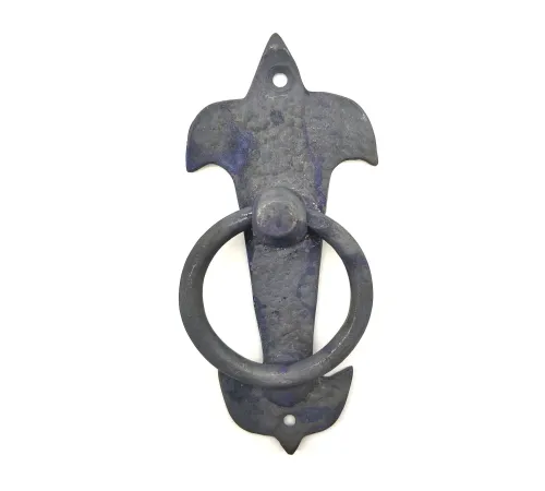 Antika Tarz Dekoratif Pirinç Lale Kapı Halkası - 165x70mm, Oksit Antika Tarz Dekoratif Pirinç Lale Kapı Halkası - 165x70mm, Oksit