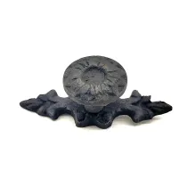 Antika Tarz Dekoratif Pirinç Çiçek Düğme - 20x53 mm, Oksit