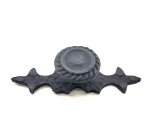 Antika Tarz Dekoratif Pirinç Çizgili Düğme - 25x80 mm, Oksit