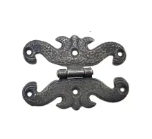 Antika Tarz Dekoratif Pirinç Kelebek Menteşe - 63x45 mm, Oksit