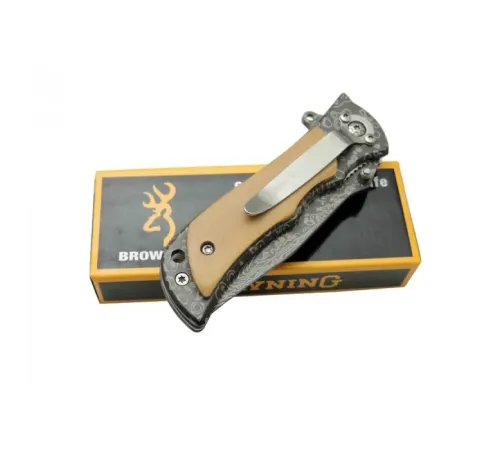 Browning 2-35 Çakı Mini Damascus 16 cm Manuel, Kemerlikli