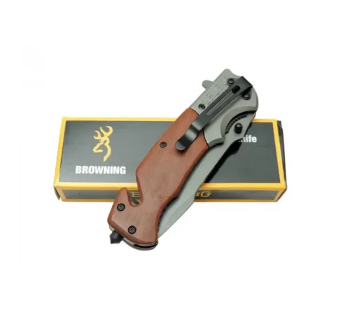 Browning DA308 Kurtarma Çakısı Gül 23 cm Manuel, Kemerlikli