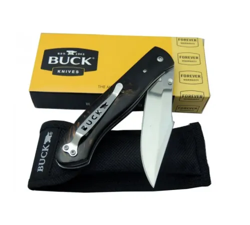 Buck BK-002 Çakı Kahve 23 cm Manuel, Kemerlikli