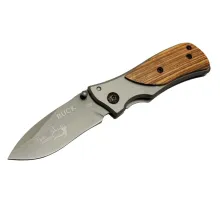 Buck Family X35 Kahverengi Kamp Çakı 15cm- Manuel, Kemerlikli, Ahşap Sap