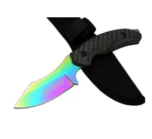 Columbia 156A Renkli Gökkuşağı Kamp Çakı Bıçağı 19 cm - Kılıflı