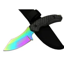 Columbia 156A Renkli Gökkuşağı Kamp Çakı Bıçağı 19 cm - Kılıflı
