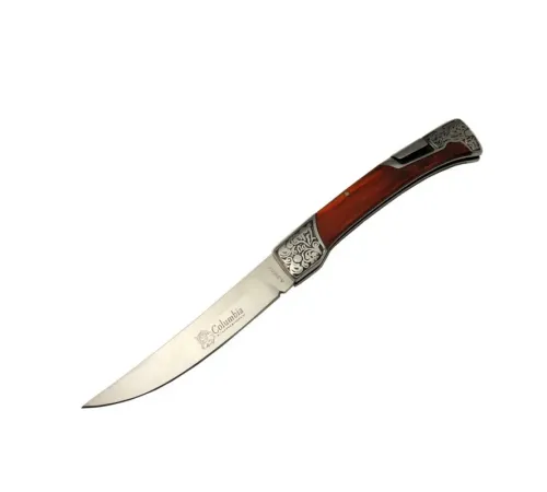 Columbia A 3165 A Kamp Çakı 24 cm - Ahşap; Metal Saplı, Kemerlikli