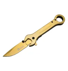 Columbia 8000C Anahtar Görünümlü Gold Kamp Çakı 19 cm - Otomatik, Metal Sap