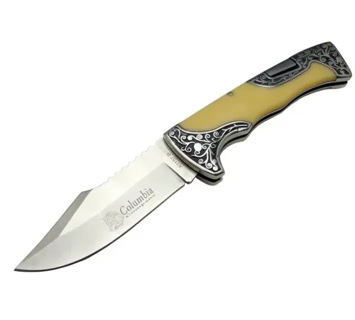 Columbia A3157C Av / Kamp Çakı 23 cm - Sedef İşlemeli Saplı