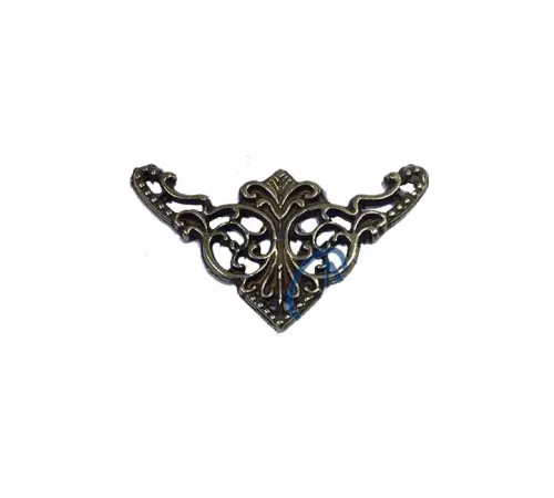 Dekoratif Köşe Süsü, Köşelik - Küçük, 19x34mm, Antik, 1 Adet