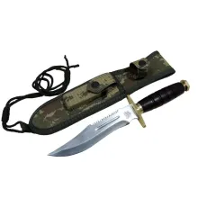 Halmak Standart T.C Komando Bıçağı 30cm - Oluklu, Testere Detaylı, Kılıflı