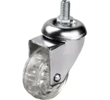 Hts 302 - 50x20 mm Şeffaf Makaralı Vidalı Teker