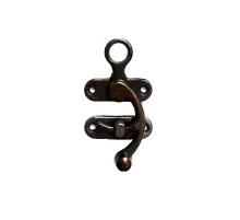 Kancalı Yay Gözü, Ahşap Kutu Klipsi - Büyük, Antik, 100 Adet