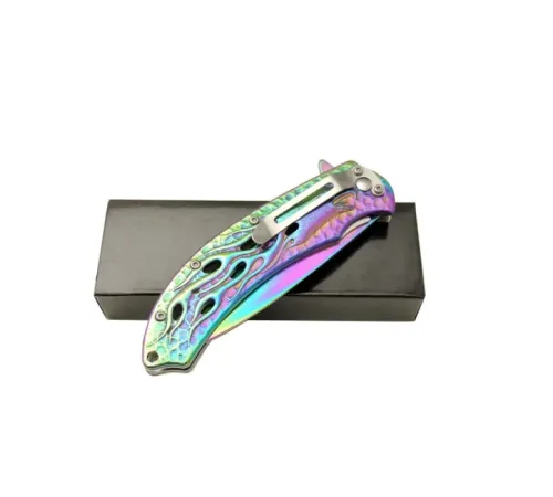 Kartal  Rainbowi TK 21 cm Kamp / Outdoor Çakı  - Yarı Otomatik, Kemerlikli, Kutulu