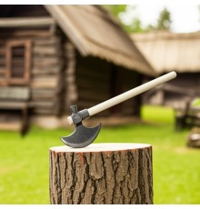 Kayı (IYI) Damgalı Nacak, Ay Balta – Çekiç Başlı, Küçük Boy, Ahşap Saplı 40 cm