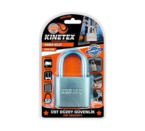Kinetex 50mm Asma Kilit | Dayanıklı Metal Güvenlik Kilidi