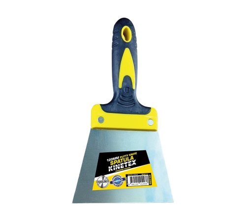 Kinetex 120mm Kauçuk Saplı Spatula | Esnek Çelik Duvar ve Alçı Spatulası