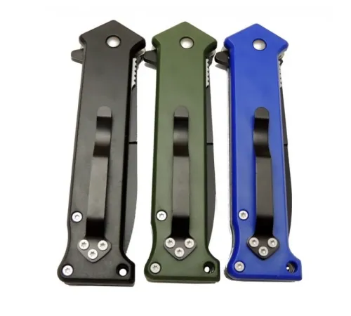 Mtech 4352 Mavi Bas - Çek Kamp Çakı 20cm- Otomatik, Kemerlikli