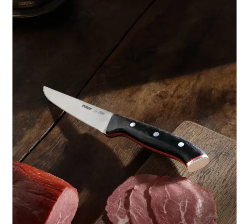 Pirge 32101 Elite Kurban, Kasap Bıçağı 14,5 cm - Kahverengi Perçinli Kompozit Sap