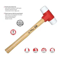 Sait Demirci Sert Plastik Çekiç No:30 - Ahşap Saplı