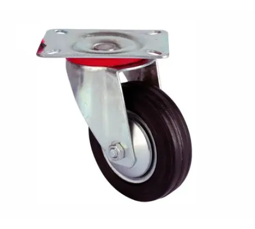 Servis Tekeri - Tablalı Siyah Döner - Çap 125 mm Servis Tekeri - Tablalı Siyah Döner - Çap 125 mm