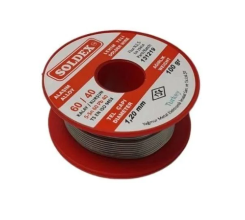 60/40 Lehim Teli 100 gr 1.20 mm (Sn:60 / Pb:40)