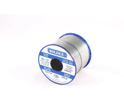 Soldex 63-37 Lehim Teli 500 Gr 1 mm - Sn:63 - Pb:37