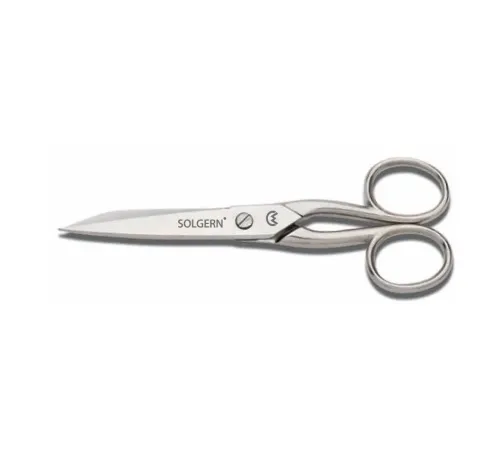 Solgern M-218 Sivri Uçlu İplik Temizleme Makası No: 5,5 inç / 13,97 cm - Nikel Kaplama