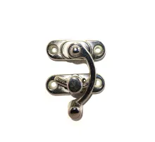 Yay Gözü, Ahşap Kutu Klipsi - Büyük 37x45 mm, Nikel, 1 Adet