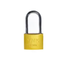 YMK Eko Sarı Boyalı Uzun Kancalı Asma Kilit 63mm