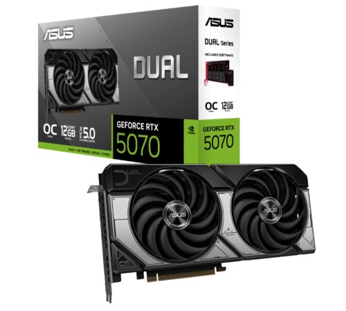 ASUS GEFORCE DUAL-RTX5070-O12G 12GB GDDR7 192BIT 3XDP 1XHDMI EKRAN KARTI