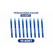 Pensan Büro Tükenmez Kalem 1.0 mm Mavi 10 Adet