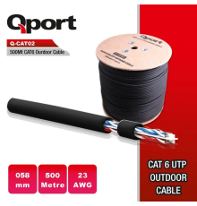 QPORT Q-CATO2 CAT6 23 AWG UTP 500M OUTDOOR KABLO