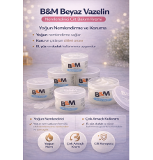 B&M Beyaz Vazelin Nemlendirici Cilt Bakım Kremi Çok Amaçlı Yoğun Nemlendirici 6 Adet