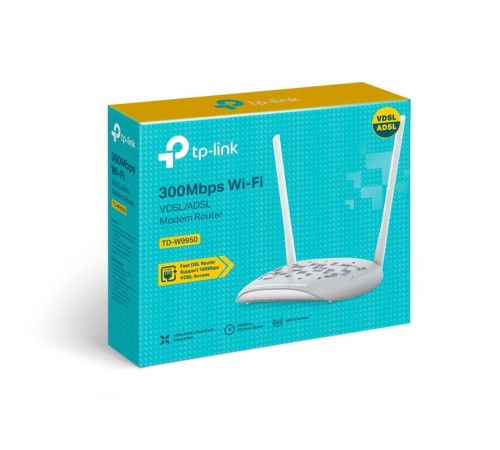 TP-LINK TD-W9950 300MBPS 4 PORT VDSL2/ADSL WIFI MODEM ROUTER