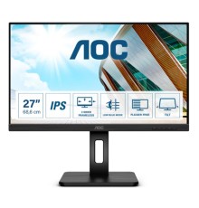 27 AOC Q27P2Q IPS 4MS 75MHZ 1XVGA 1XHDMI 1XDP 1XDVI 2K QHD 2560X1440 HOPARLÖR YÜKSEKLİK AYARI PIVOT VESA SİYAH