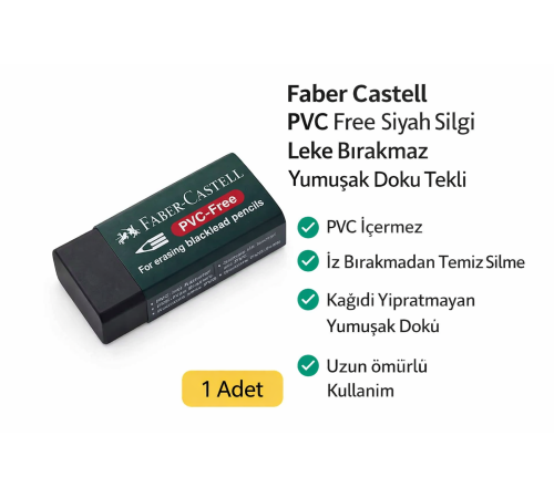 NO.30 PVC Free Siyah Silgi 1 Adet Leke Bırakmaz Yumuşak Doku