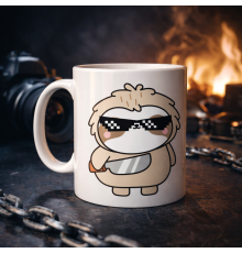 Cool Tembel Hayvan Tasarımlı Porselen Kupa MODEL 85 – Havalı, Eğlenceli ve Karizmatik Kahve Kupası