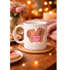 Be Mine Sevimli Ayıcık Tasarımlı Porselen Kupa Model 43 – Aşk Temalı Sevgili Kupası – Özel Gün Hediyesi
